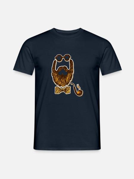 Men with Beard - Männer T-Shirt - Navy