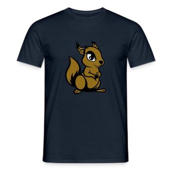 Écureuil Bande Dessinée Animal - T-shirt homme - marine - Devant - AI Model Male 178 light (178cm)
