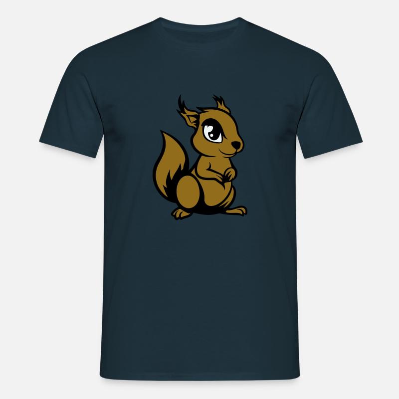 eichhörnchen comic tier - Männer T-Shirt - Navy