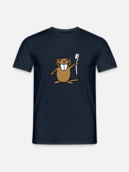 Beaver - Men's T-Shirt - navy