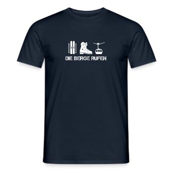 Die Berge rufen - Männer T-Shirt - Navy - Vorne - AI Model Male 178 light (178cm)