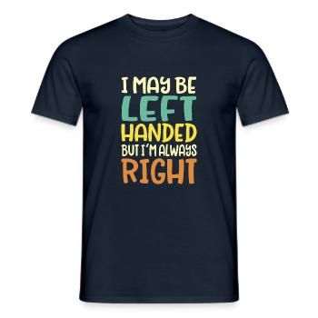 Left-handed saying - Men's T-Shirt - navy - Front - AI Model Male 178 light (178cm)