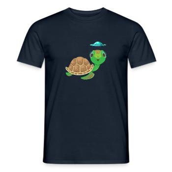 Alien, OVNI et Tortue: Aventureux - T-shirt homme - marine - Devant - AI Model Male 178 light (178cm)