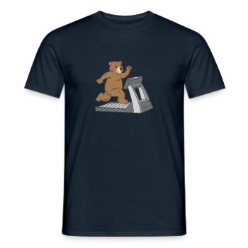 Bär Jogging Laufband - Männer T-Shirt - Navy - Vorne - AI Model Male 178 light (178cm)
