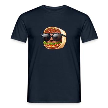 Cool kawaii doner kebab with sunglasses - Men's T-Shirt - navy - Front - AI Model Male 178 light (178cm)