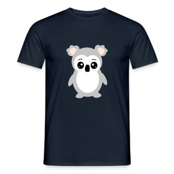 koala koala bear bear face eye cute - Men's T-Shirt - navy - Front - AI Model Male 178 light (178cm)