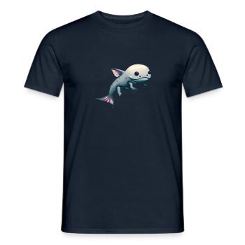 Mignon Kawaii Axolotl - T-shirt homme - marine - Devant - AI Model Male 178 light (178cm)