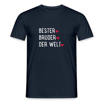 Best brother in the world - Men's T-Shirt - navy - Front - AI Model Male 178 light (178cm)