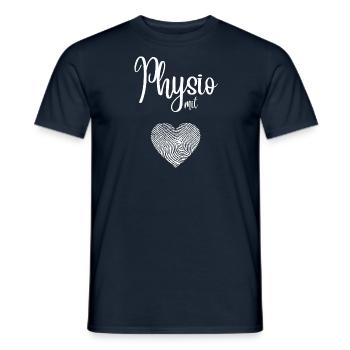 Physio with heart - Design for physiotherapists - Men's T-Shirt - navy - Front - AI Model Male 178 light (178cm)