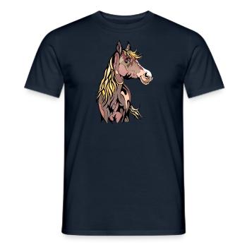 Pintabian Horse - Men's T-Shirt - navy - Front - AI Model Male 178 light (178cm)