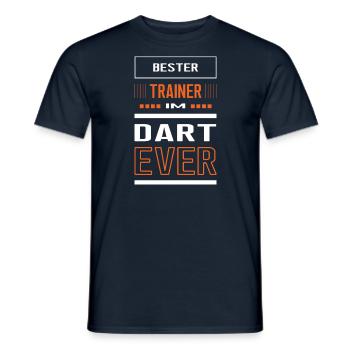 Bester Dart Trainer Darttrainer Training - Männer T-Shirt - Navy - Vorne - AI Model Male 178 light (178cm)
