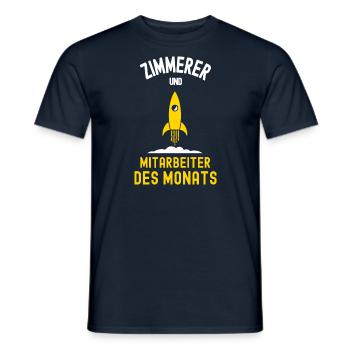 Zimmerer Mitarbeiter des Monats Zimmerei Kollegen - Männer T-Shirt - Navy - Vorne - AI Model Male 178 light (178cm)