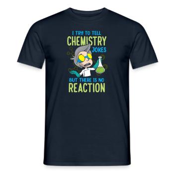 Funny Scientist Chemist Lab Science Chemistry - Men's T-Shirt - navy - Front - AI Model Male 178 light (178cm)