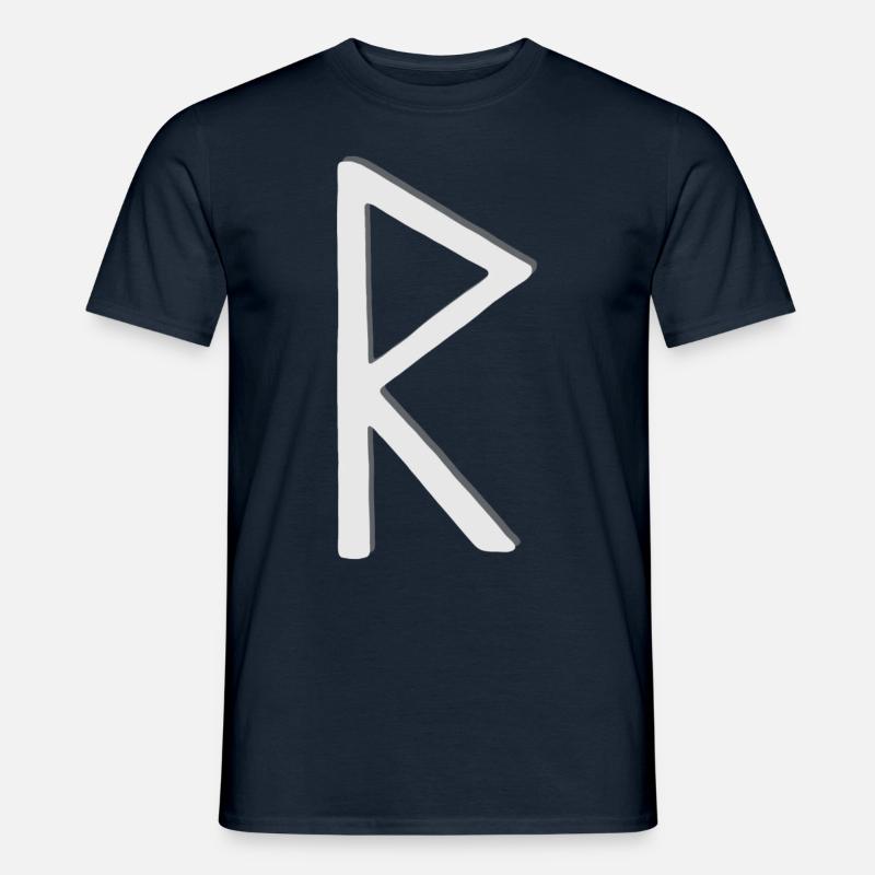 Futhark Runic Alphabet Raidho - Men's T-shirt - navy