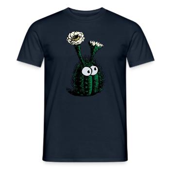 Kaktus mit Augen - Männer T-Shirt - Navy - Vorne - AI Model Male 178 light (178cm)