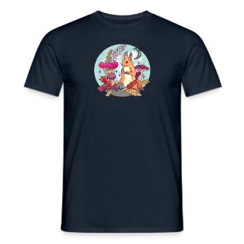 Cottagecore Écureuil Coloré - T-shirt homme - marine - Devant - AI Model Male 178 light (178cm)