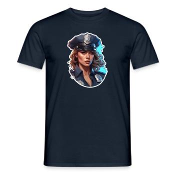 Polizei / Einsatz / Beruf / Job / Einsatzkräfte - Männer T-Shirt - Navy - Vorne - AI Model Male 178 light (178cm)