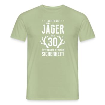 Jäger 30 Geburtstag Jagdsport jäger triathlon jagt - Männer T-Shirt - Sage - Vorne - AI Model Male 178 light (178cm)