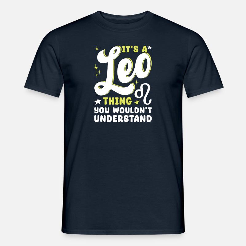 Sternzeichen Löwe - Männer T-Shirt - Navy