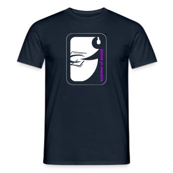 Summer of Sound Logo weiß lila 2 - Männer T-Shirt - Navy - Vorne - AI Model Male 178 light (178cm)