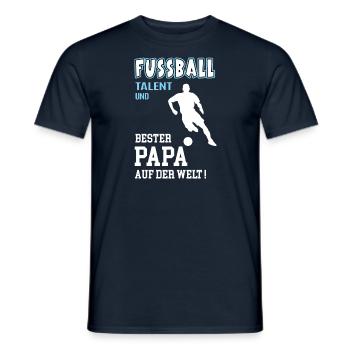 Fussballer Papa Fussball Bester Vater Geburtstag - Männer T-Shirt - Navy - Vorne - AI Model Male 178 light (178cm)