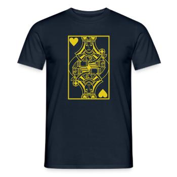 Queen of Heart - Men's T-Shirt - navy - Front - AI Model Male 178 light (178cm)