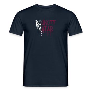 Boycott Qatar,Qatar,Drapeau, Coupe du Monde,Graffiti - T-shirt homme - marine - Devant - AI Model Male 178 light (178cm)
