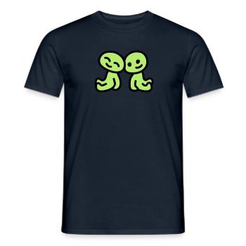 Amitié - amour - T-shirt homme - marine - Devant - AI Model Male 178 light (178cm)