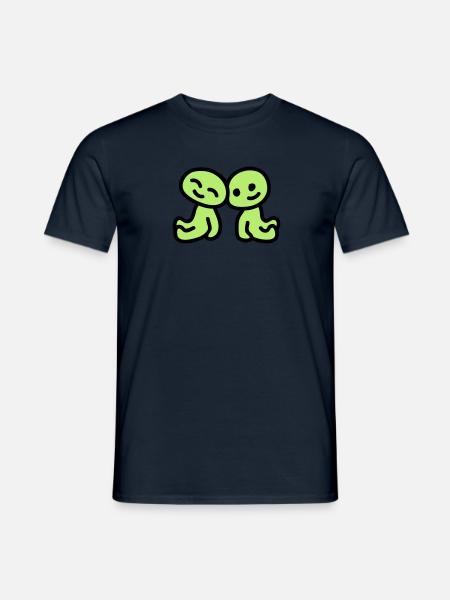 Freundschaft - verliebt - Männer T-Shirt - Navy