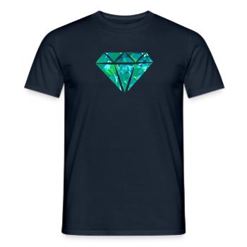 Diamond (Low Poly) - T-shirt homme - marine - Devant - AI Model Male 178 light (178cm)