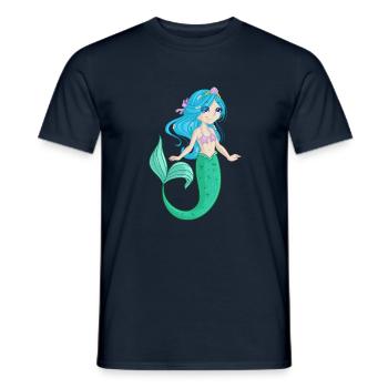 Sirène sirène Comic - T-shirt homme - marine - Devant - AI Model Male 178 light (178cm)
