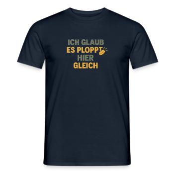 Ploppt gleich - Männer T-Shirt - Navy - Vorne - AI Model Male 178 light (178cm)