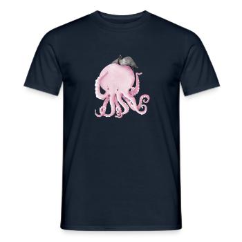 Captain Jack Octopus - Men's T-Shirt - navy - Front - AI Model Male 178 light (178cm)