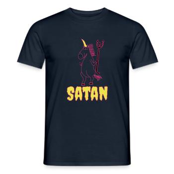 Licorne licorne mal Satan - T-shirt homme - marine - Devant - AI Model Male 178 light (178cm)