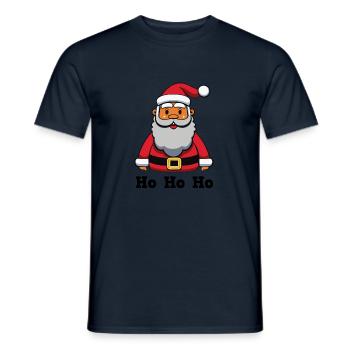 Weihnachtsmann_HoHoHo - Männer T-Shirt - Navy - Vorne - AI Model Male 178 light (178cm)