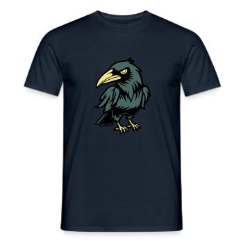 Corbeau Bande dessinée Animal - T-shirt homme - marine - Devant - AI Model Male 178 light (178cm)
