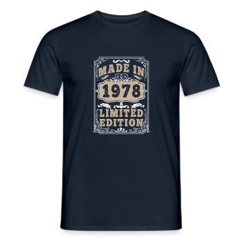 Original 1978 Vintage Vintage Retro Geburtstag - Männer T-Shirt - Navy - Vorne - AI Model Male 178 light (178cm)