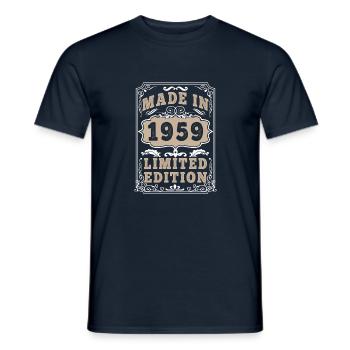 Original 1959 Vintage Vintage Retro Birthday - T-shirt homme - marine - Devant - AI Model Male 178 light (178cm)
