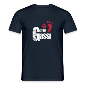 Team Gassi - Männer T-Shirt - Navy - Vorne - AI Model Male 178 light (178cm)