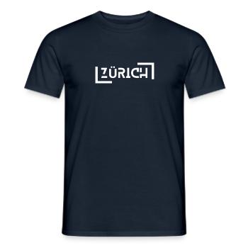 Zürich - Männer T-Shirt - Navy - Vorne - AI Model Male 178 light (178cm)