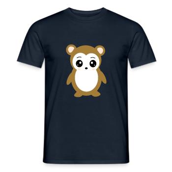 brauner Bär Bärchen Gesicht Augen cute - Männer T-Shirt - Navy - Vorne - AI Model Male 178 light (178cm)