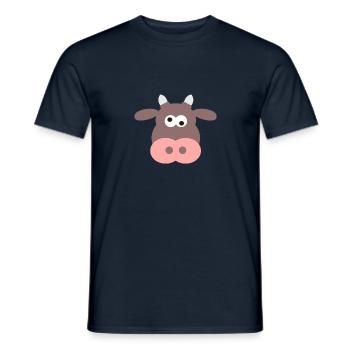 Funny Cow Head - Men's T-Shirt - navy - Front - AI Model Male 178 light (178cm)