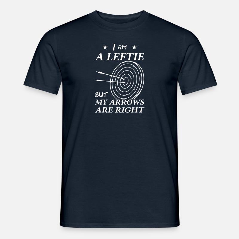 Linkshand Bogenschütze - Bogenschießen - Männer T-Shirt - Navy