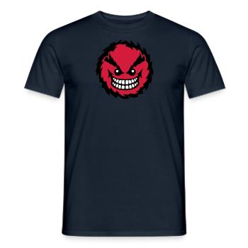 smiley feroce mechant dent 27 - T-shirt homme - marine - Devant - AI Model Male 178 light (178cm)
