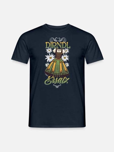 Dirndl Ersatz Damen Tracht Trachtenshirt - Männer T-Shirt - Navy