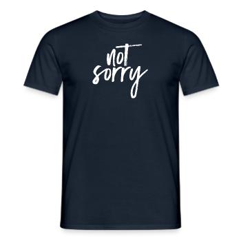 Not Sorry - T-shirt homme - marine - Devant - AI Model Male 178 light (178cm)
