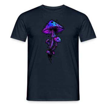 Champignons psychédéliques - T-shirt homme - marine - Devant - AI Model Male 178 light (178cm)