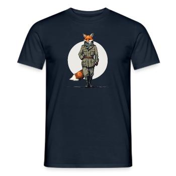 Fox - Männer T-Shirt - Navy - Vorne - AI Model Male 178 light (178cm)