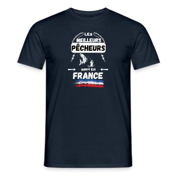 DIE BESTEN FISCHER SIND IN FRANKREICH - Männer T-Shirt - Navy - Vorne - AI Model Male 178 light (178cm)