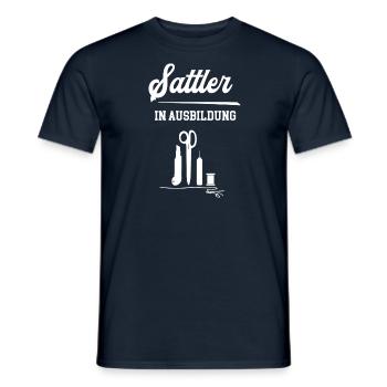 Sattler in Ausbildung Azubi Sattlerausbildung - Männer T-Shirt - Navy - Vorne - AI Model Male 178 light (178cm)
